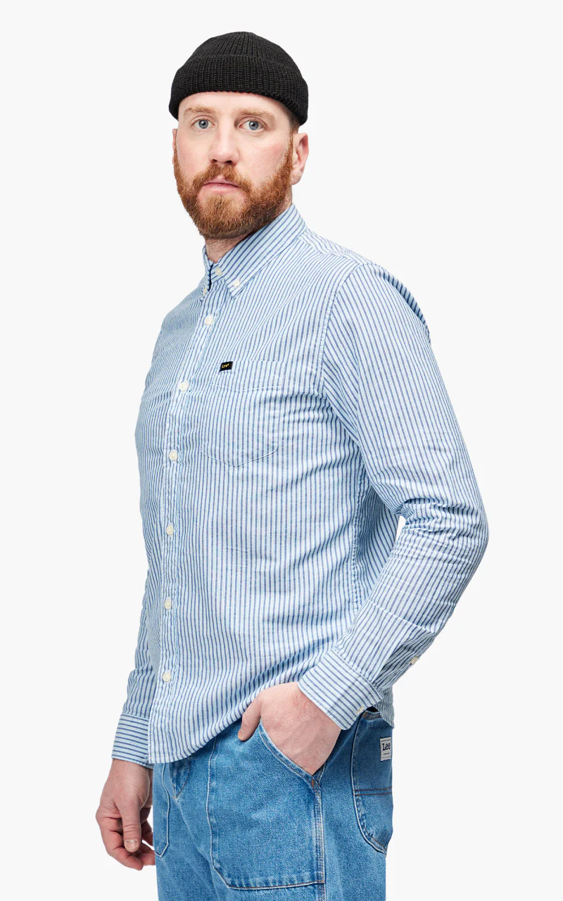 Lee Button Down Shirt Anthem Blue - Image 4