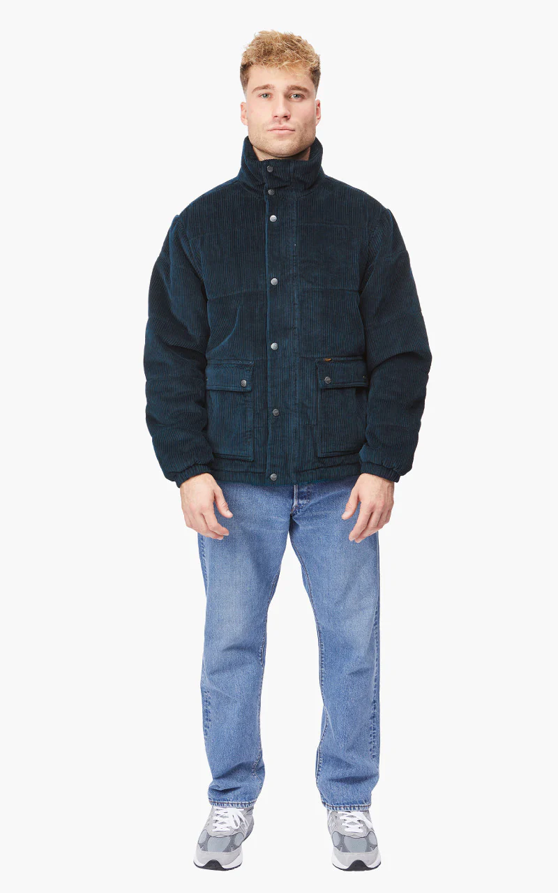 Lee Cord Puffer Jacket Sky Captain - Image 3