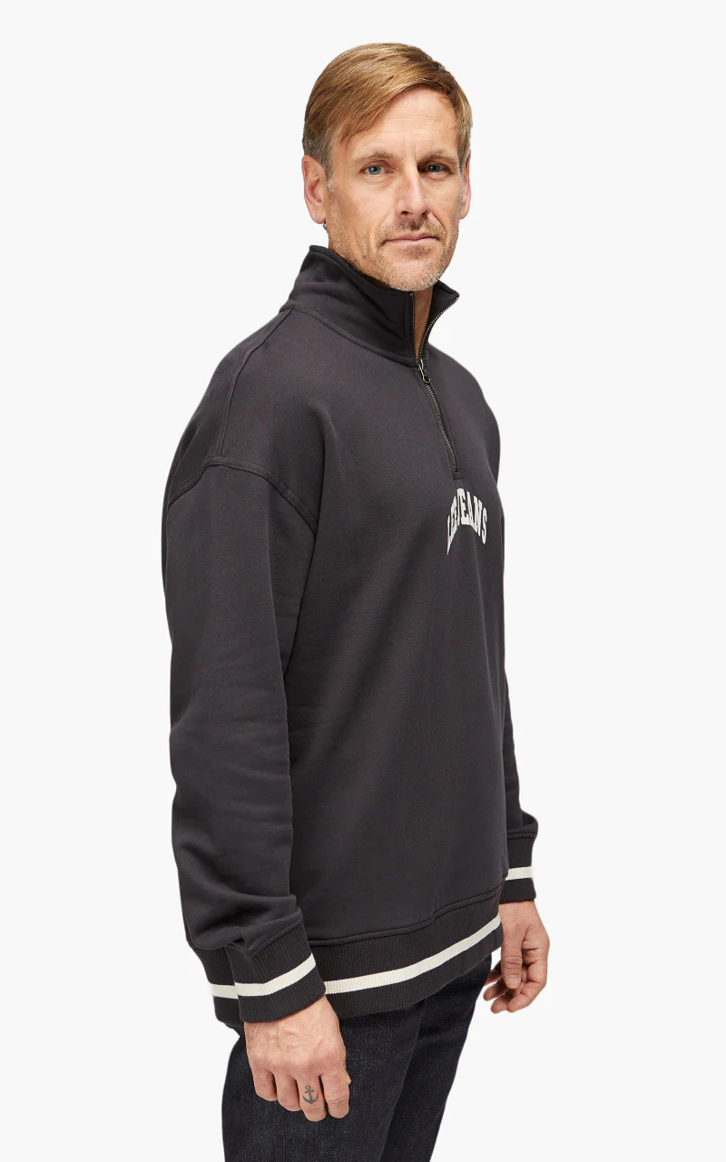 Lee Half Zip Seasonal Sweatshirt Washed Black - Image 5
