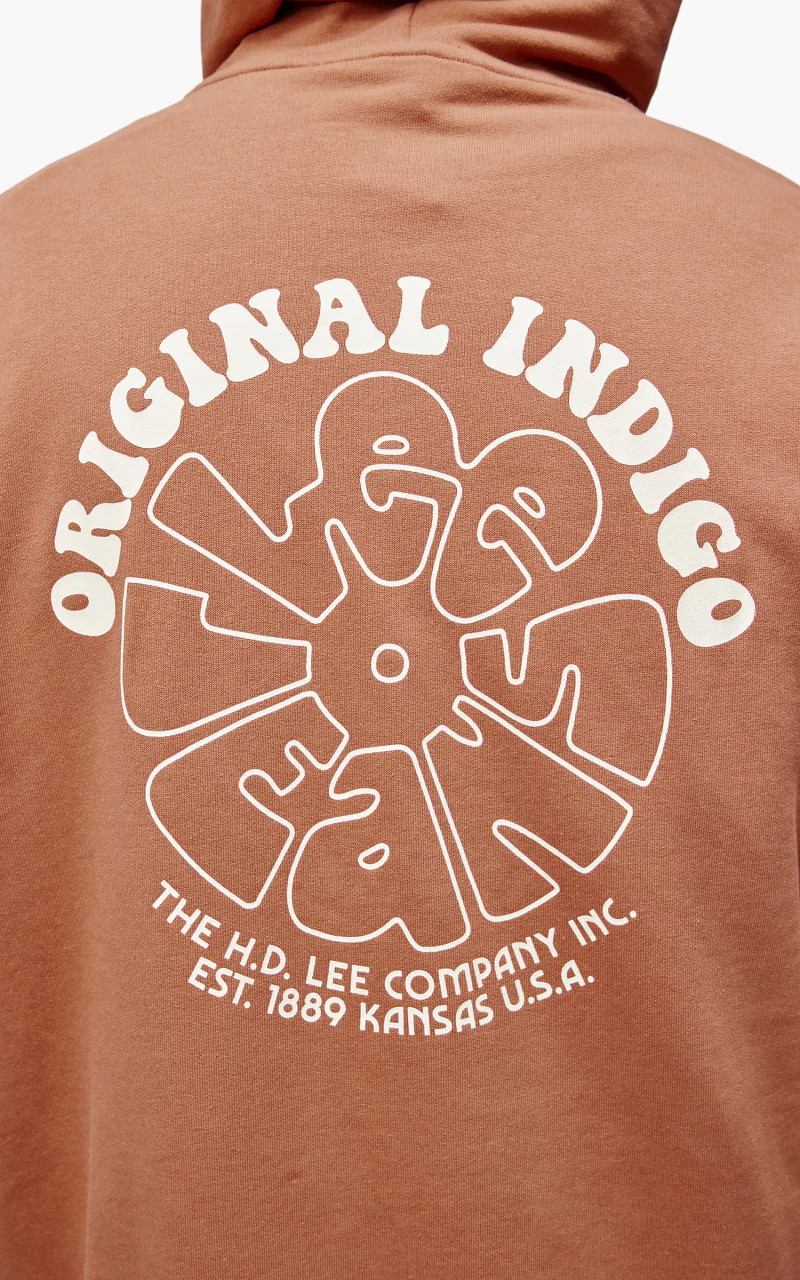 Lee Loose Print Hoodie Cider - Image 7