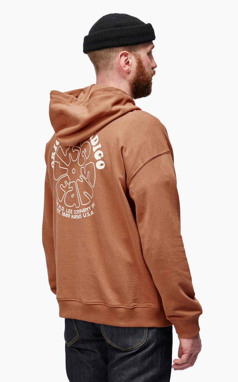 Lee Loose Print Hoodie Cider - Image 8