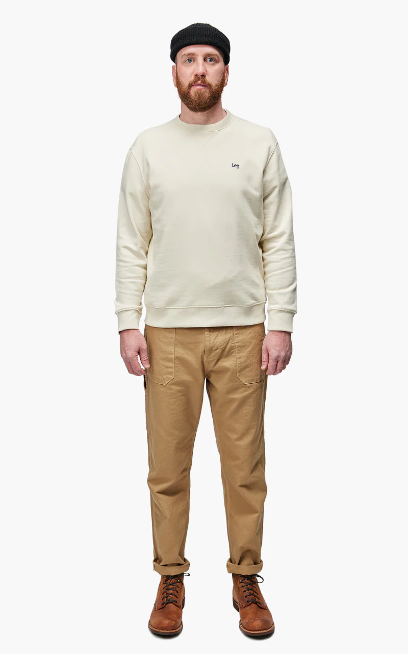 Lee Plain Crew Sweatshirt Ecru - Image 2
