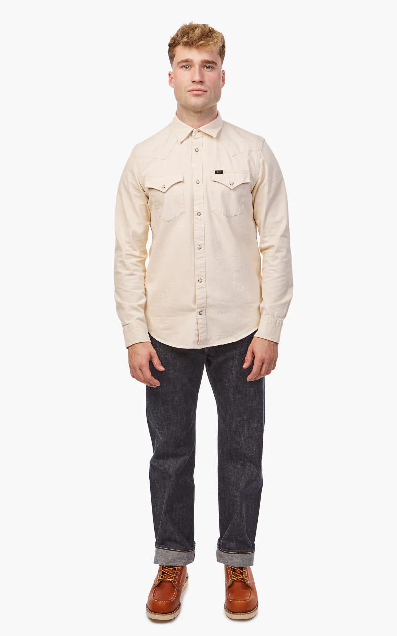 Lee Regular Western Shirt Ecru - Image 2