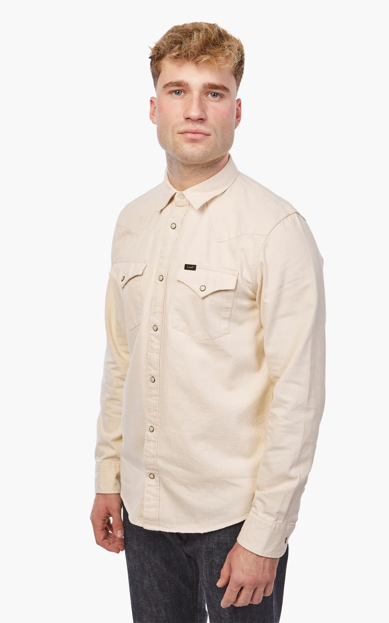 Lee Regular Western Shirt Ecru - Image 3