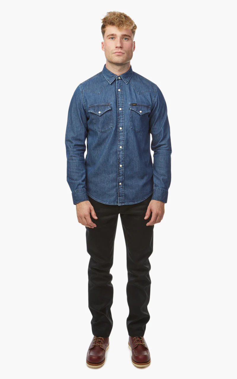 Lee Regular Western Shirt Mid Stone Wash - Image 2