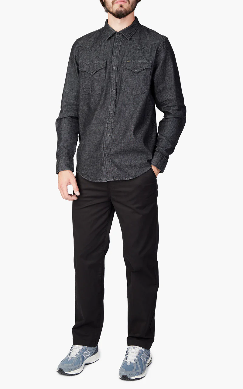 Lee Regular Western Shirt Washed Black - Image 2