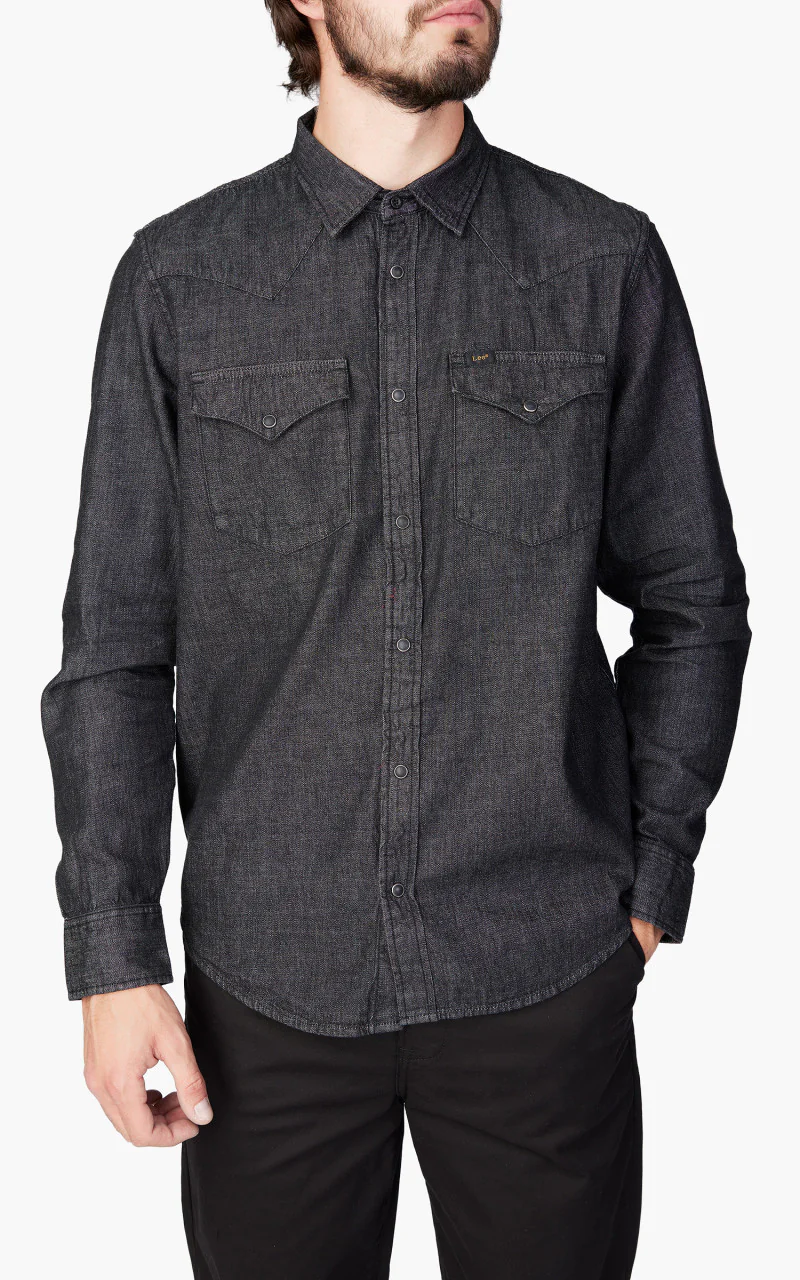 Lee Regular Western Shirt Washed Black - Image 4