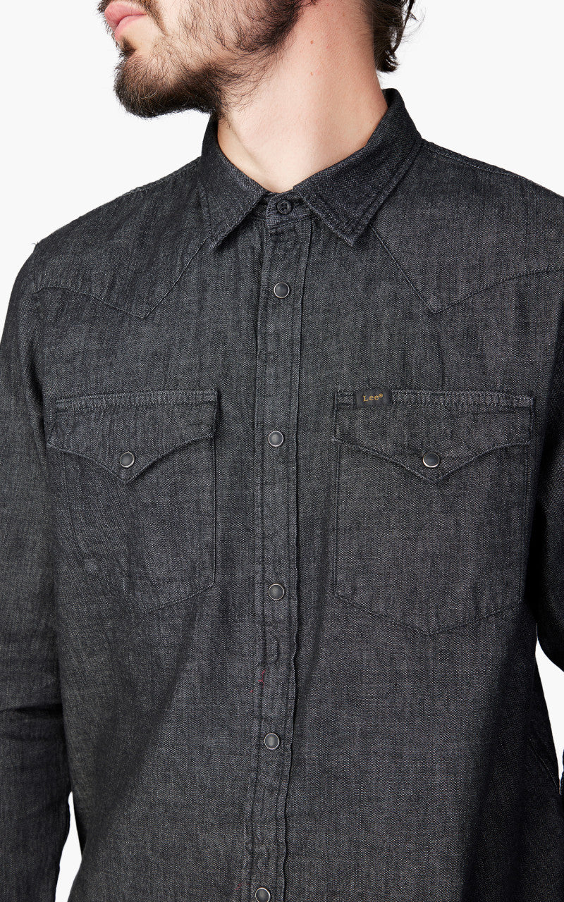 Lee Regular Western Shirt Washed Black - Image 5