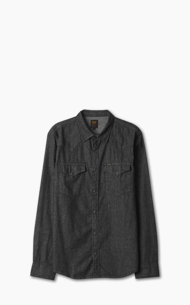 Lee Regular Western Shirt Washed Black - Image 8