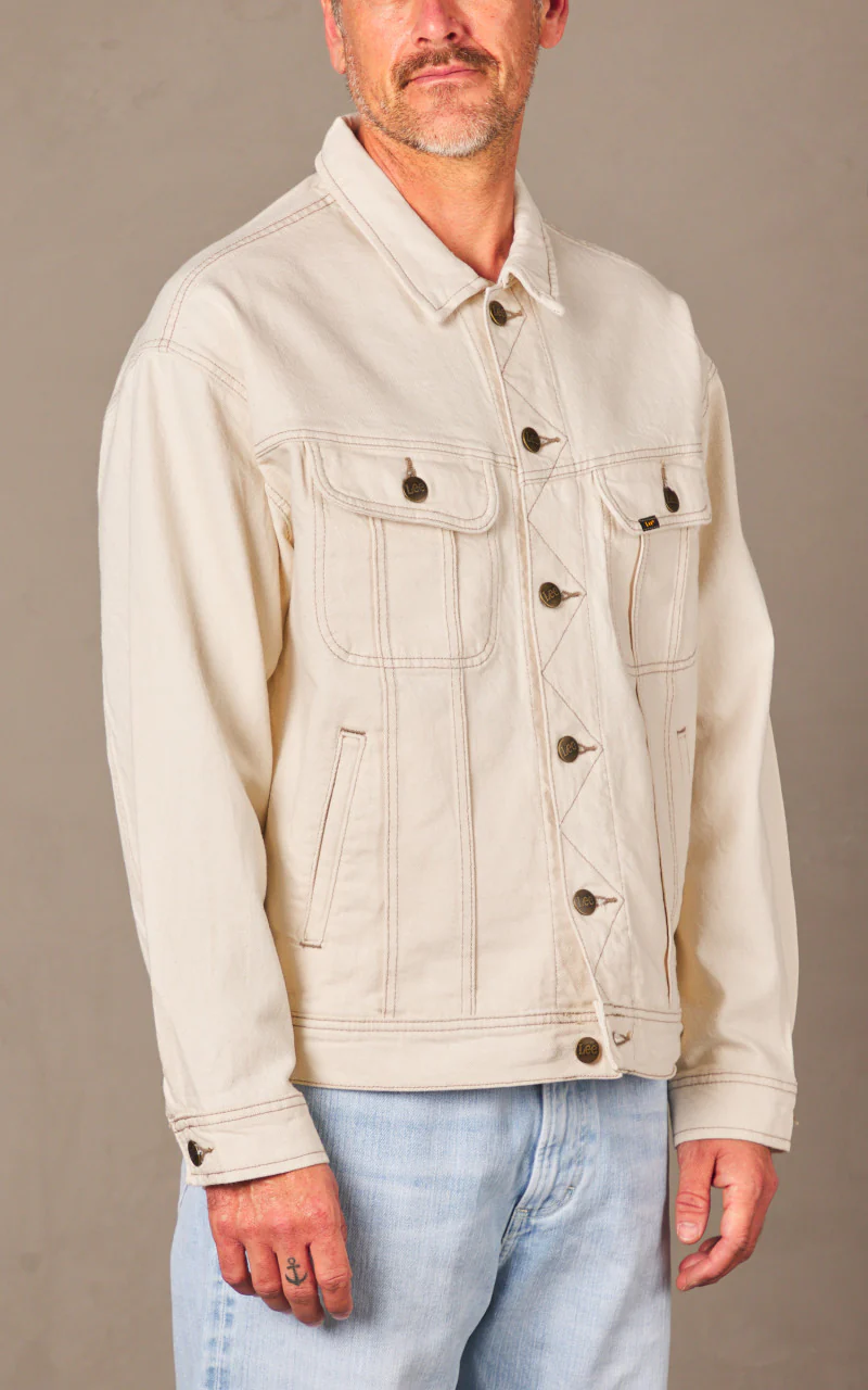 Lee Relaxed Rider Jacket Off White - Image 4