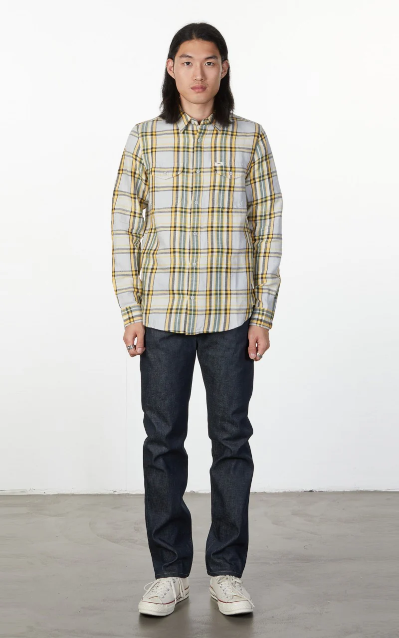 Lee Service Shirt Grey Violet Checked - Image 2