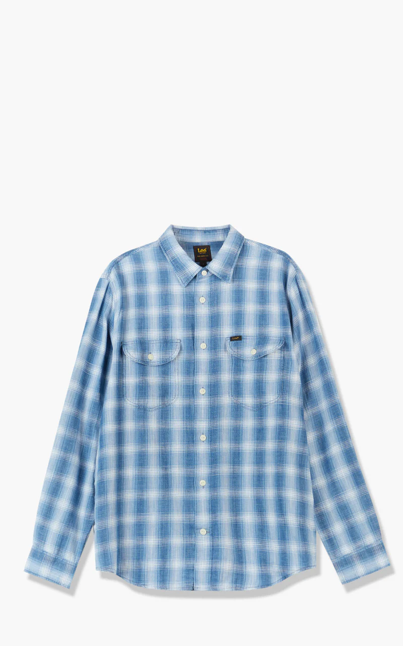 Lee Worker Shirt Indigo - Image 9