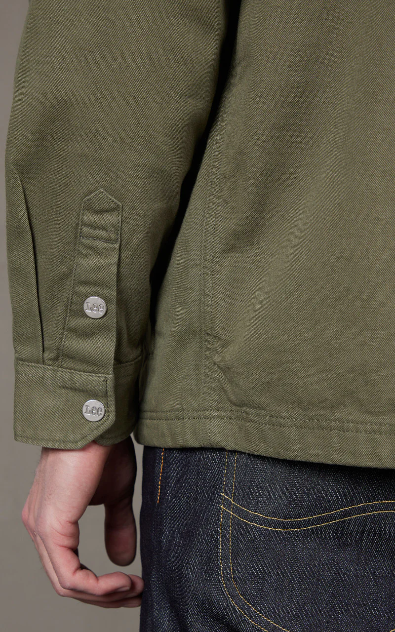 Lee Workwear Overshirt Olive Green - Image 5