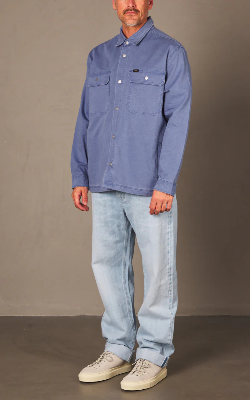 Lee Workwear Overshirt Surf Blue - Image 2