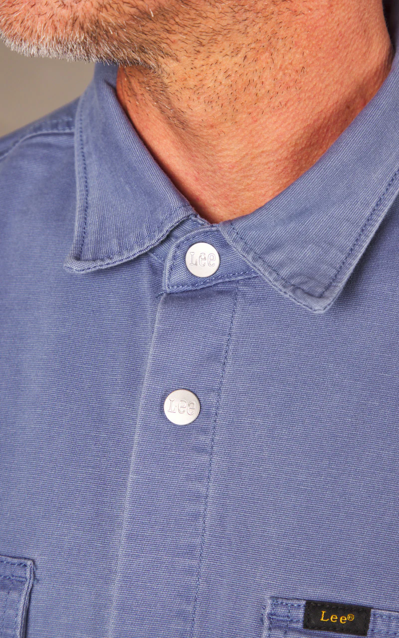 Lee Workwear Overshirt Surf Blue - Image 5