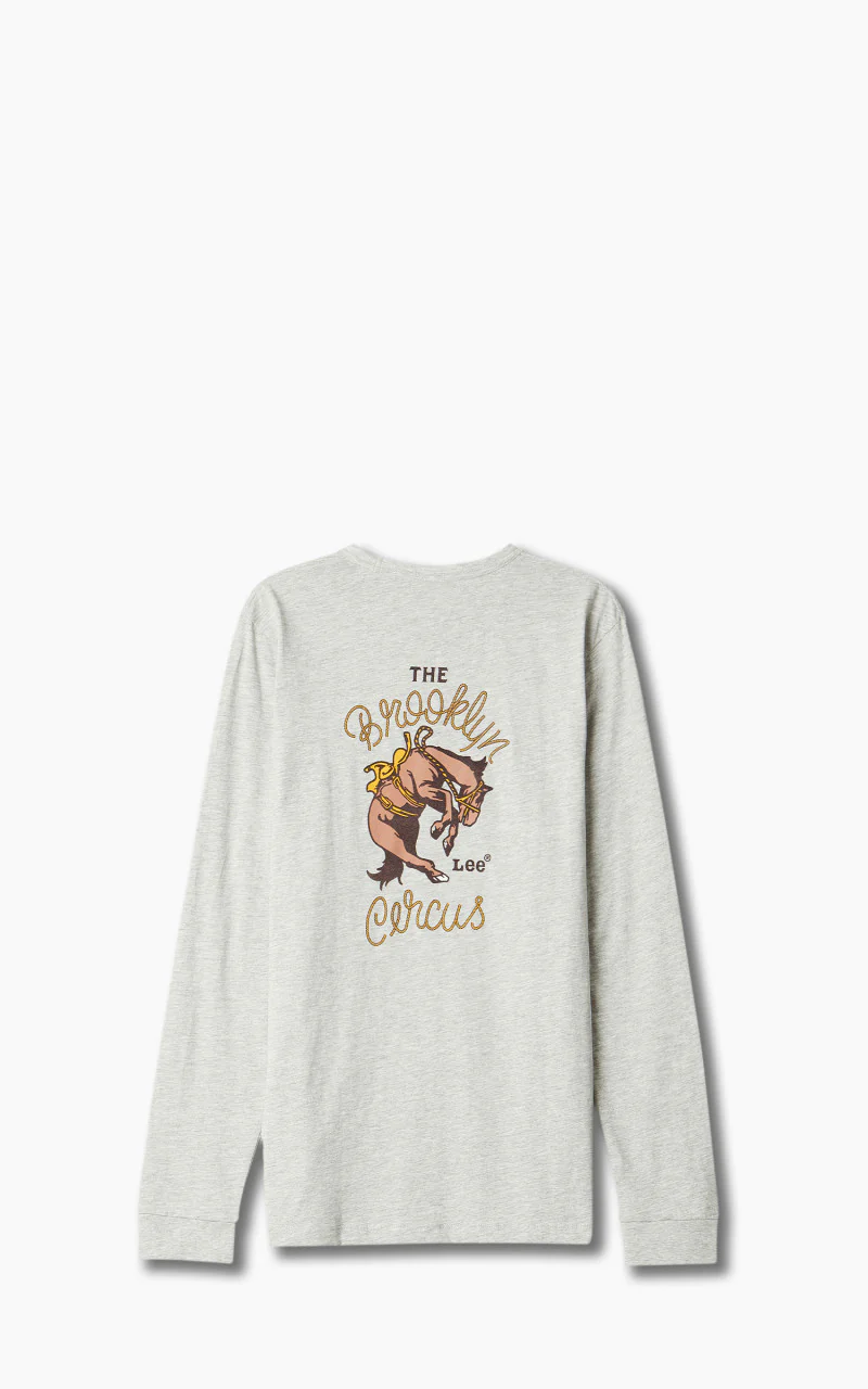Lee x The Brooklyn Circus LS Jersey Tee Grey Mele - Image 3