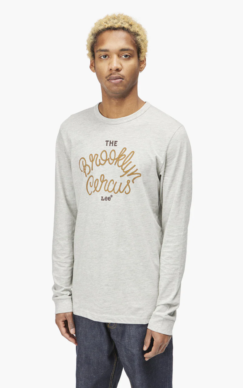 Lee x The Brooklyn Circus LS Jersey Tee Grey Mele - Image 4