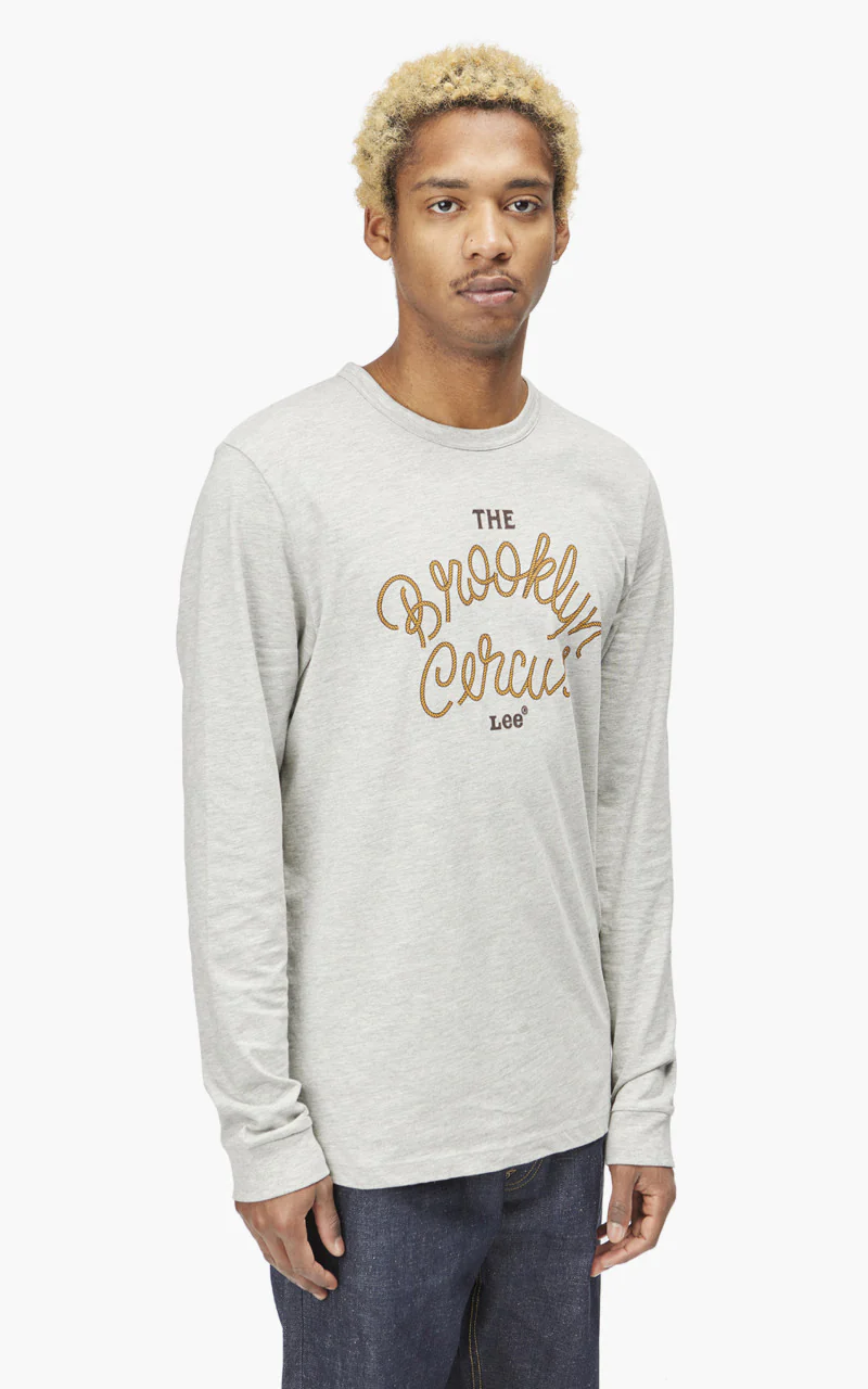 Lee x The Brooklyn Circus LS Jersey Tee Grey Mele - Image 5