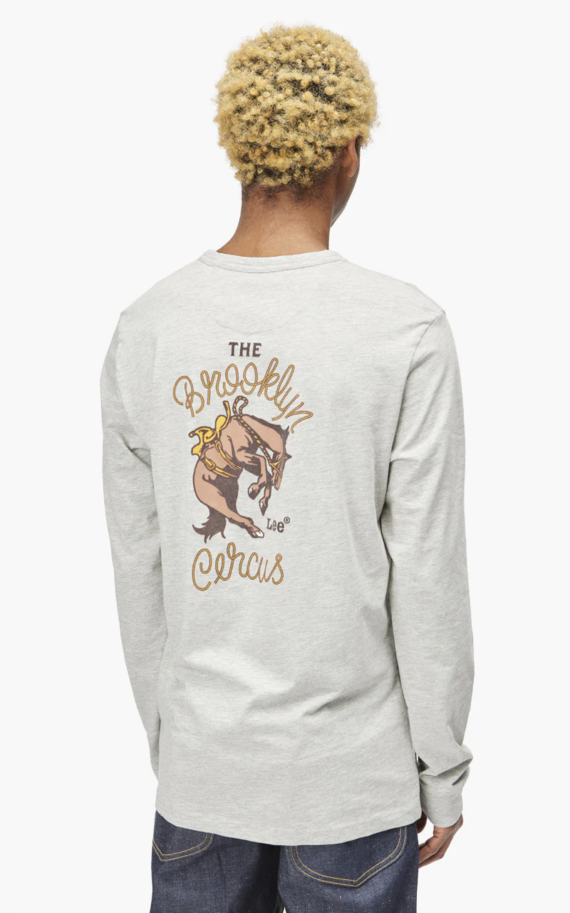 Lee x The Brooklyn Circus LS Jersey Tee Grey Mele - Image 6