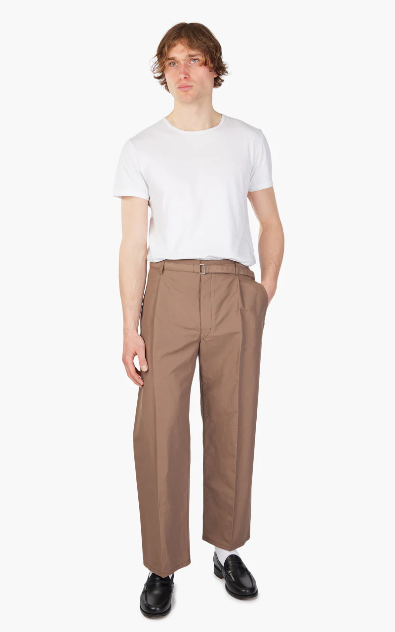 Lemaire Belted Easy Pants Cub Brown - Image 2