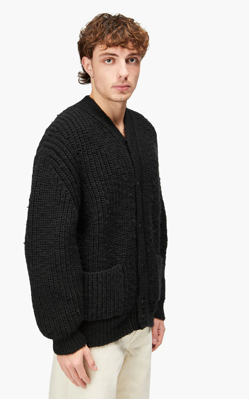 Lemaire Chunky Cardigan Wool Black - Image 4