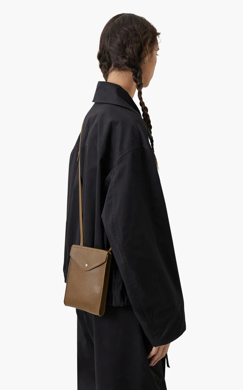 Lemaire Enveloppe With Strap Soft Grained Leather Olive Brown - Image 4