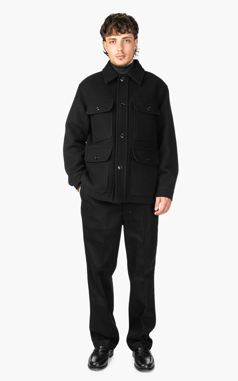 Lemaire Hunting Jacket Wool Black - Image 2