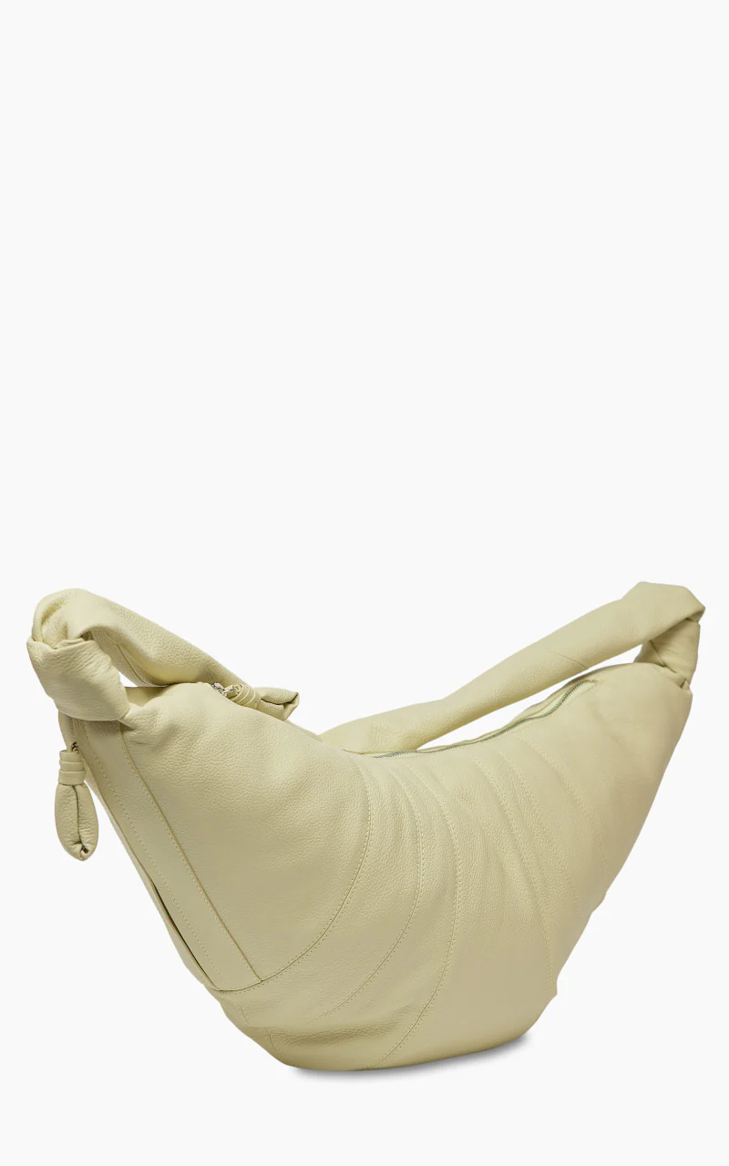 Lemaire Large Croissant Bag Grained Leather Dusty Yellow - Image 3