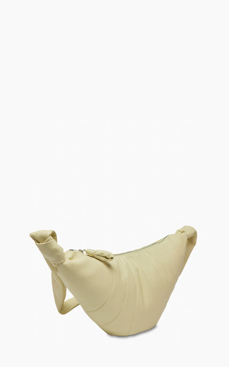 Lemaire Medium Croissant Bag Grained Leather Dusty Yellow - Image 3