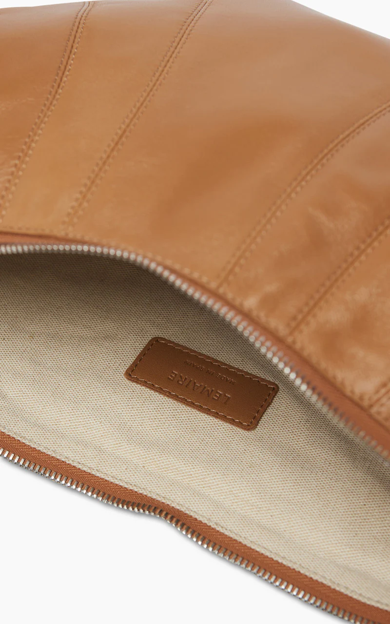 Lemaire Medium Croissant Bag Nappa Leather Sugar Brown - Image 2