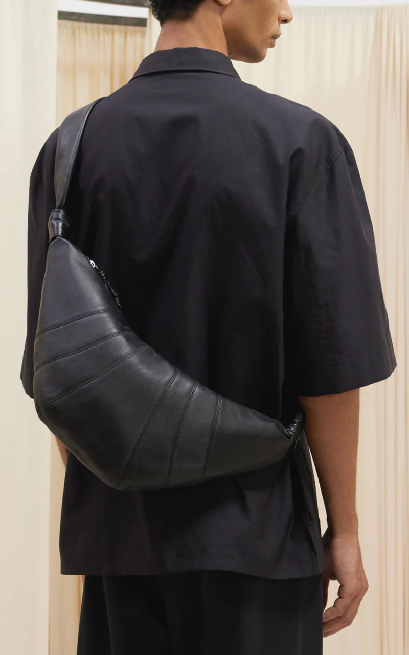 Lemaire Medium Croissant Bag Soft Nappa Leather Black - Image 2