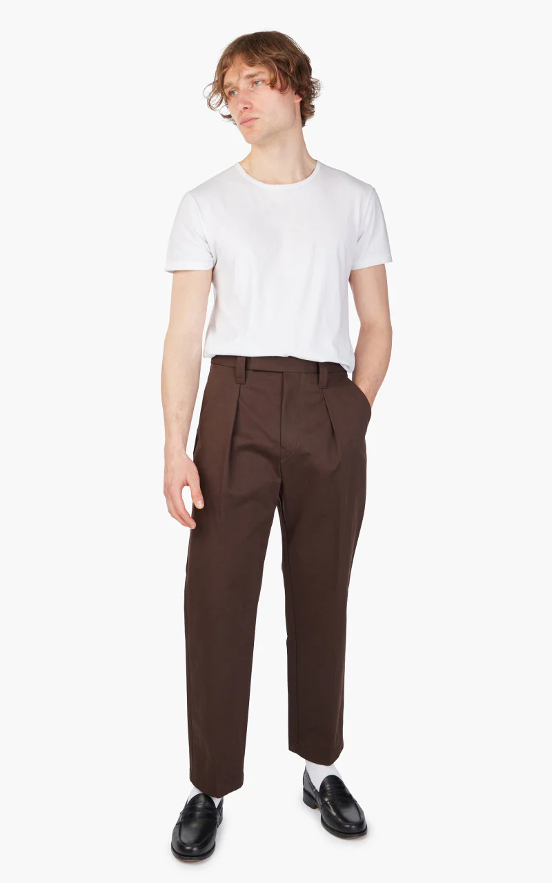 Lemaire One Pleat Pants Dark Coffee - Image 2