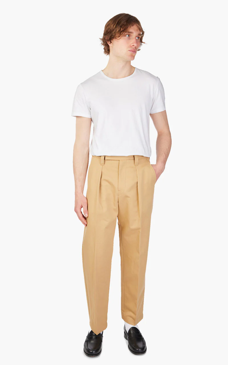 Lemaire One Pleat Pants Kraft Beige - Image 3