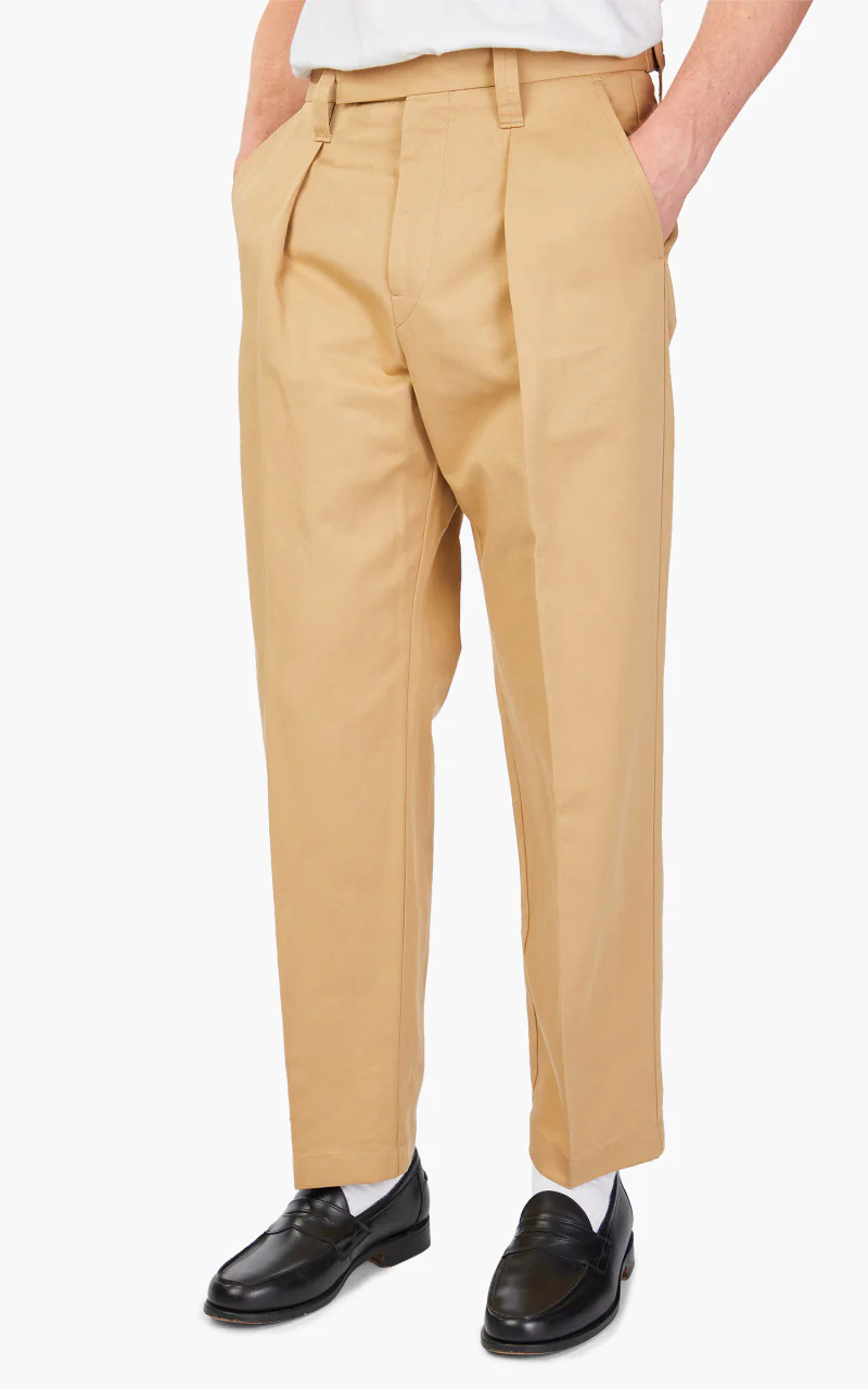 Lemaire One Pleat Pants Kraft Beige - Image 4