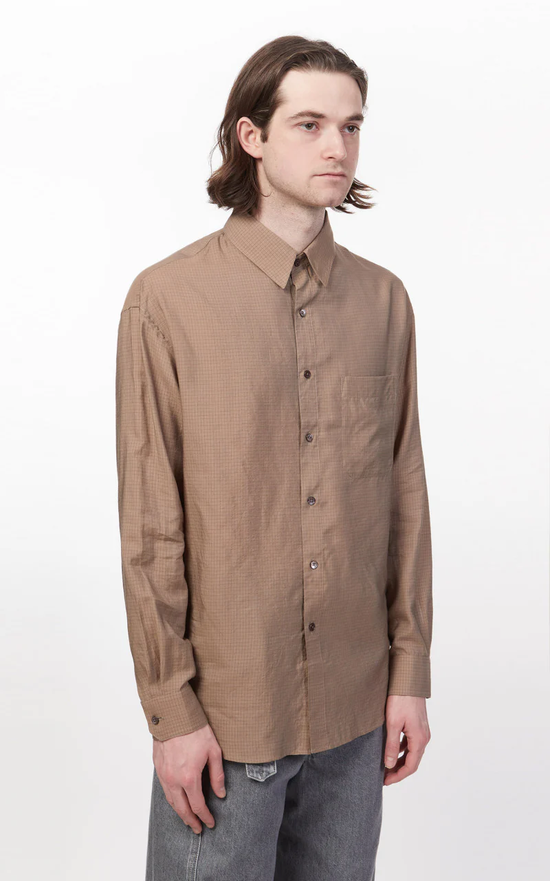 Lemaire Regular Collar L/S Shirt Cappucino - Image 4