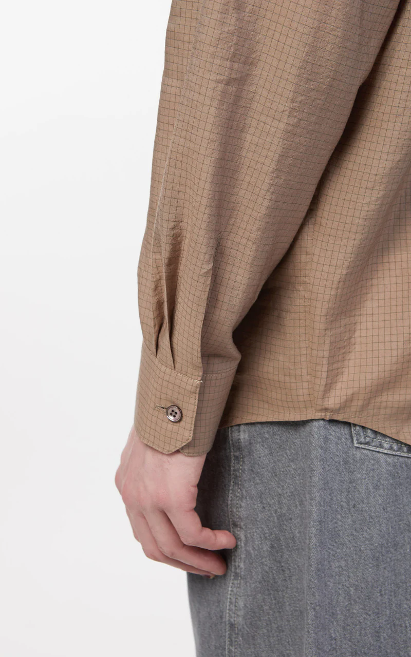 Lemaire Regular Collar L/S Shirt Cappucino - Image 7