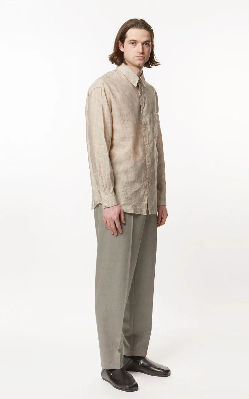 Lemaire Regular Collar L/S Shirt Nude - Image 4