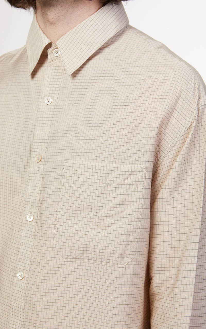 Lemaire Regular Collar L/S Shirt Nude - Image 9