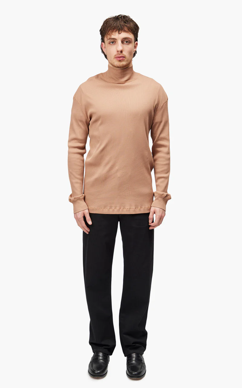 Lemaire Ribbed Turtleneck Raw Umber - Image 2