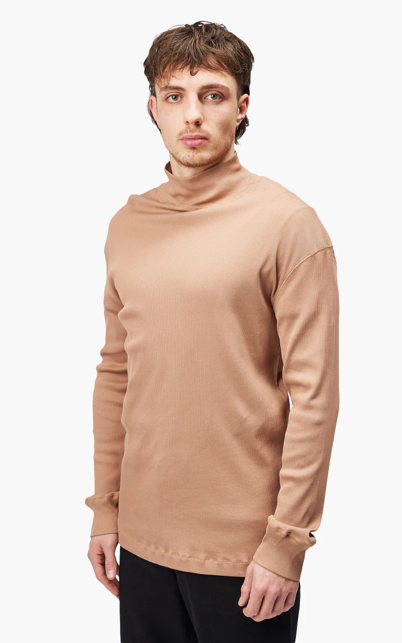 Lemaire Ribbed Turtleneck Raw Umber - Image 4