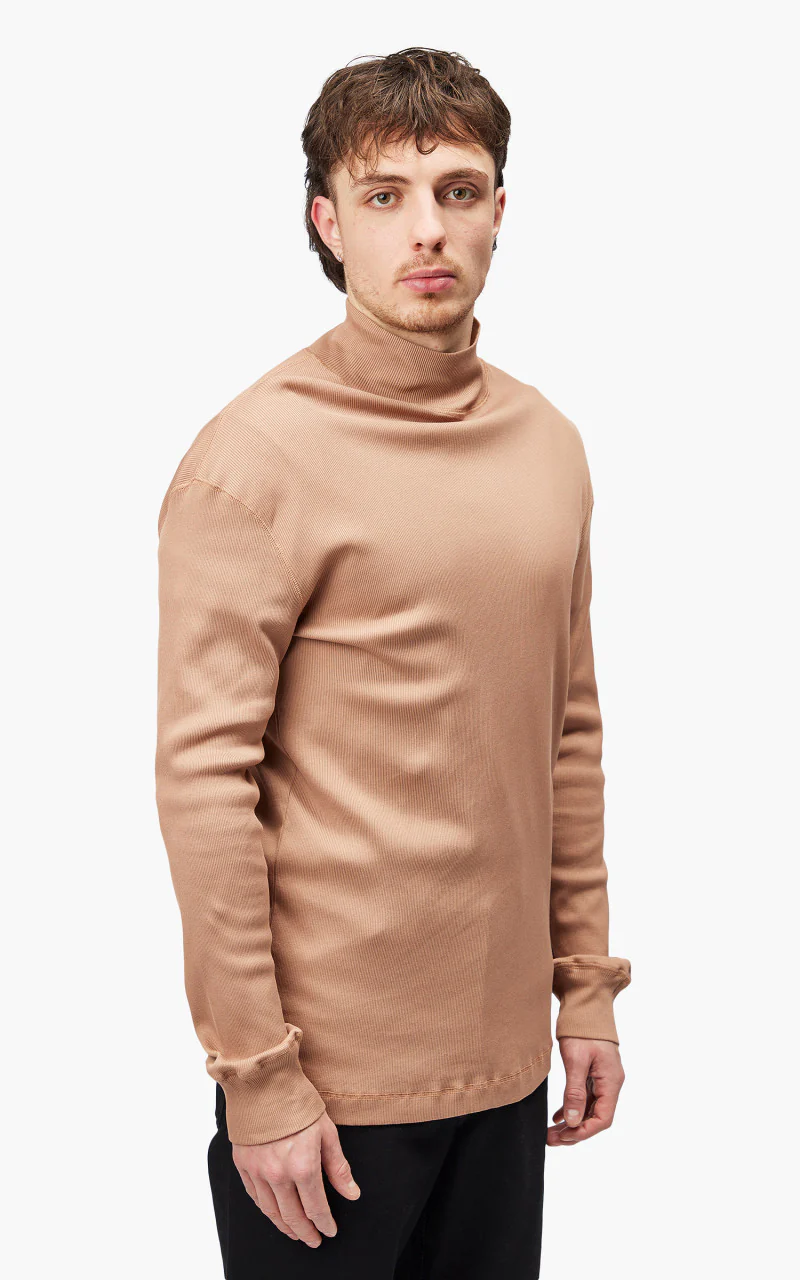 Lemaire Ribbed Turtleneck Raw Umber - Image 6