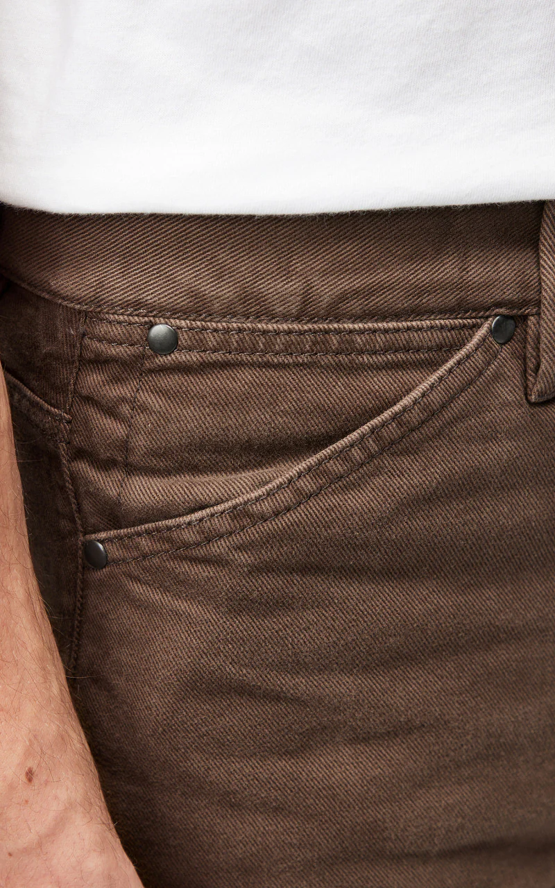 Lemaire Seamless Jeans Heavy Garment Dyed Denim Dark Brown - Image 7