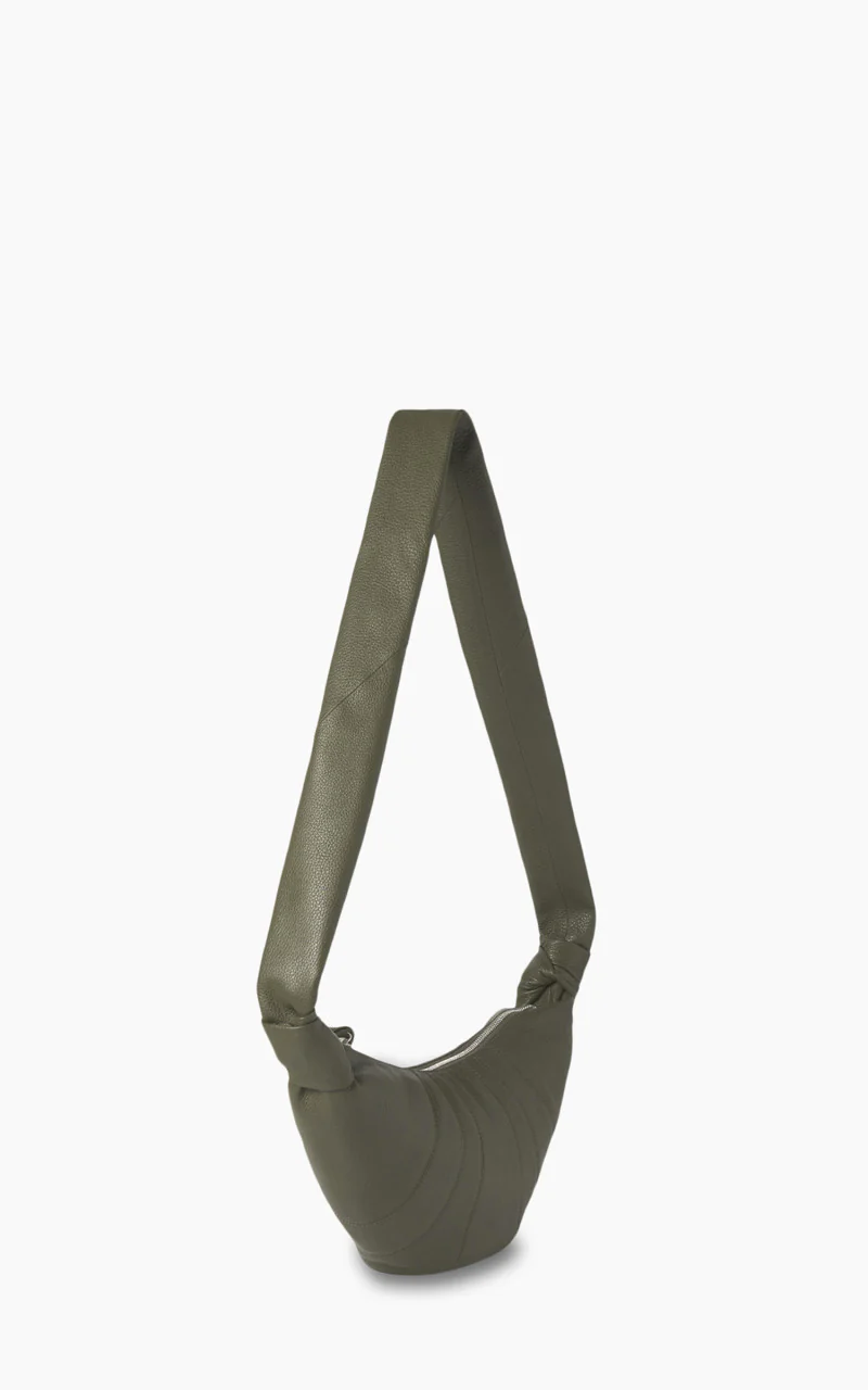 Lemaire Small Croissant Bag Grained Leather Dark Moss - Image 3