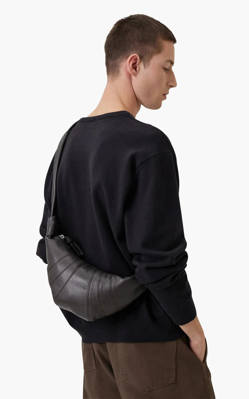 Lemaire Small Croissant Bag Soft Grained Leather Dark Chocolate - Image 2