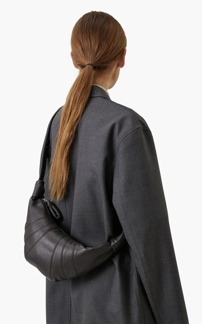 Lemaire Small Croissant Bag Soft Grained Leather Dark Chocolate - Image 7