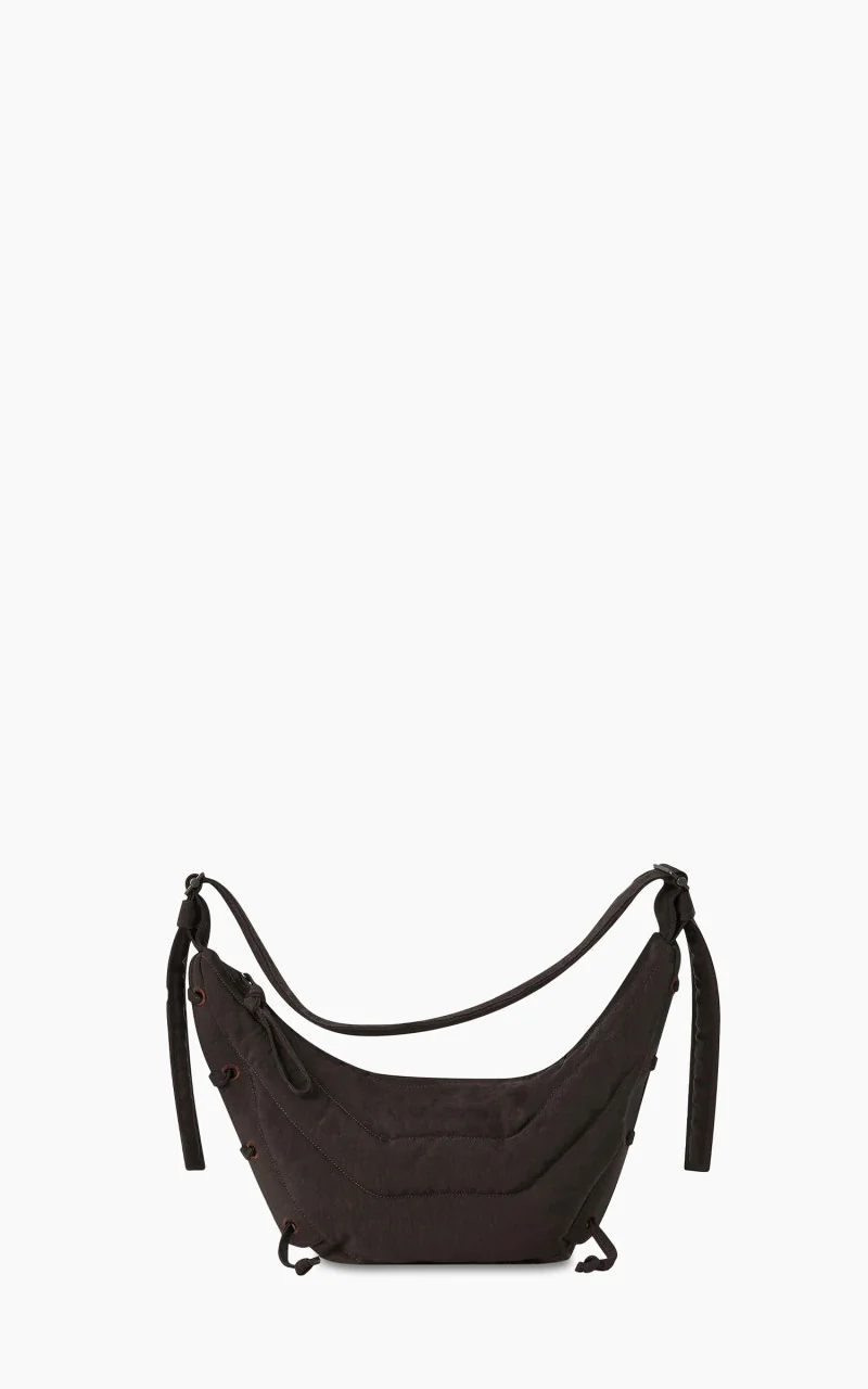 Lemaire Small Soft Game Bag Nylon Canvas Dark Chocolate