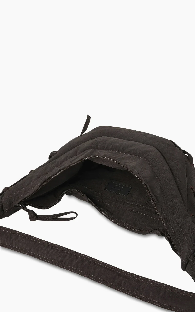 Lemaire Small Soft Game Bag Nylon Canvas Dark Chocolate - Image 4