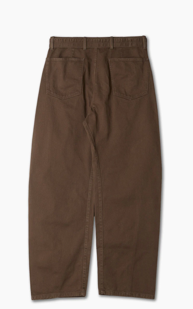 Lemaire Twisted Belted Pants Garment Dyed Denim Dark Brown - Image 7