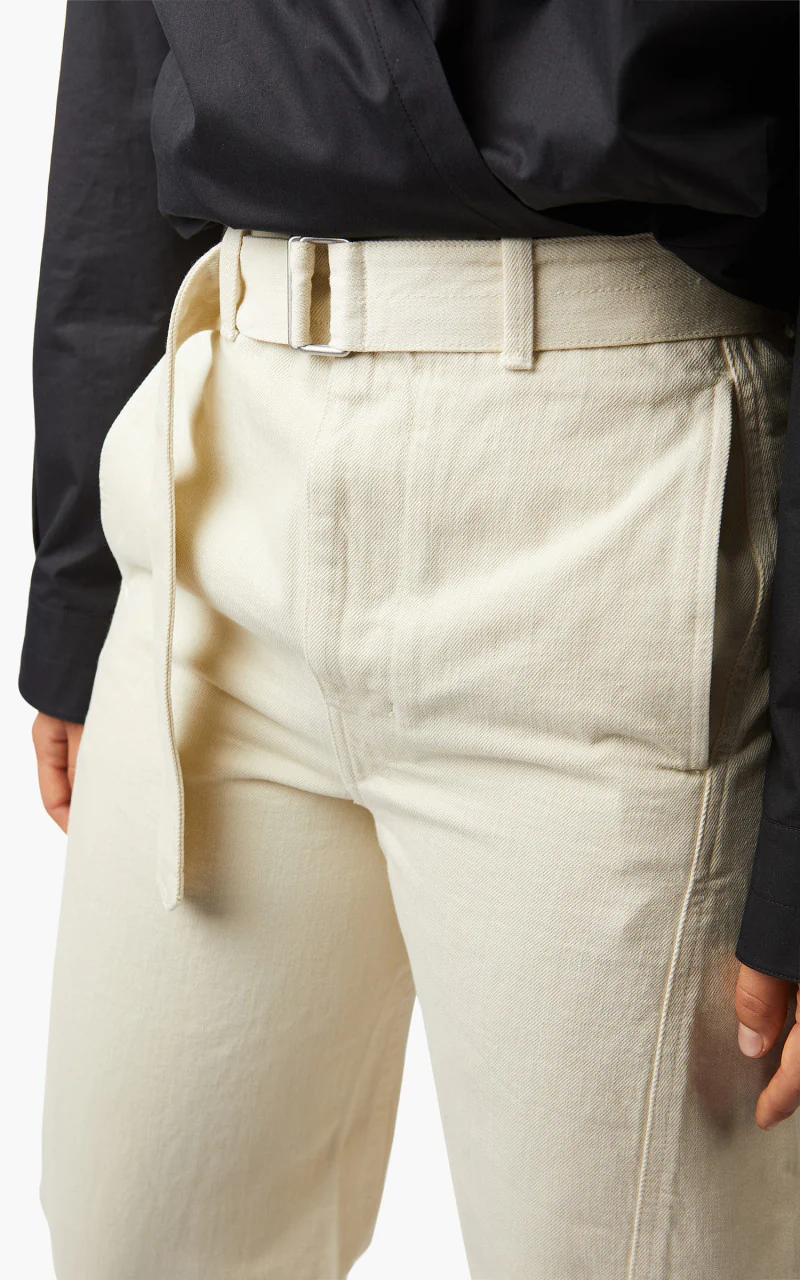 Lemaire Twisted Belted Pants Misty Ivory - Image 8