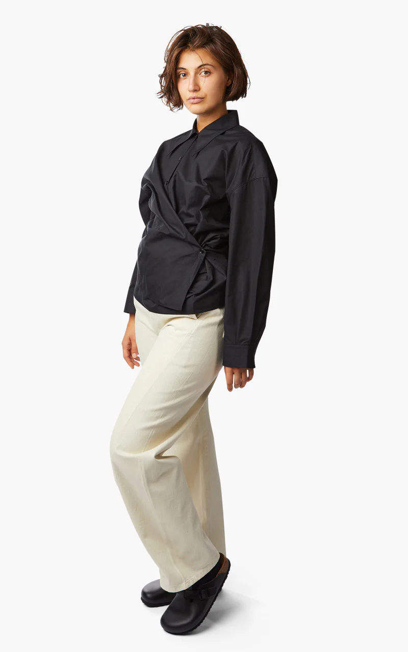 Lemaire Twisted Shirt Cotton Poplin Caviar - Image 4